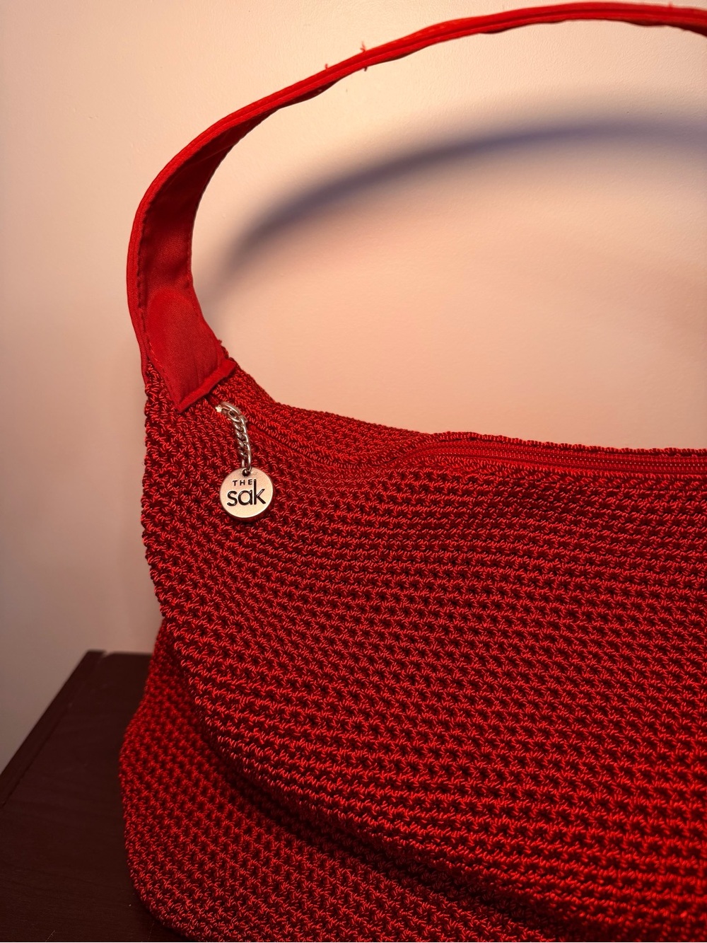 The Sak Red Crochet Shoulder Bag - Picture 6 of 6